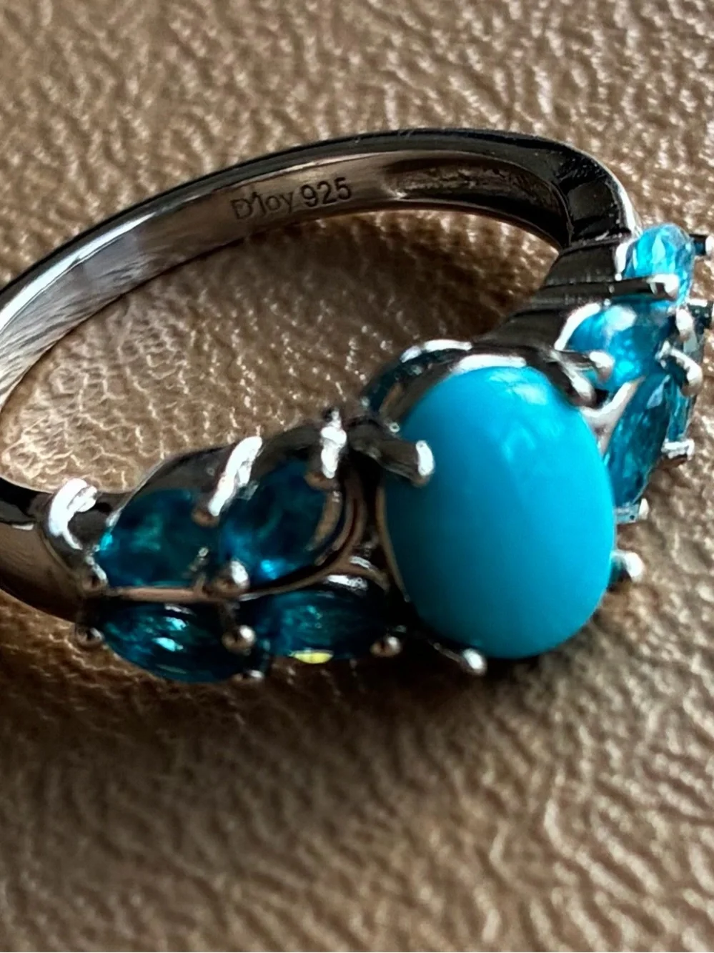 Sleeping Beauty Turquoise & Blue Apatite Band Ring